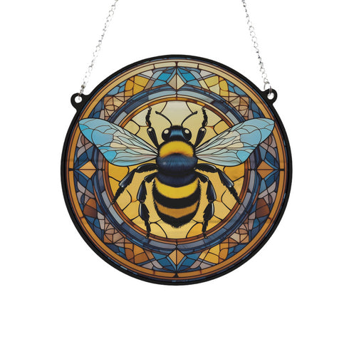 Bee Stained Glass Effect Suncatcher